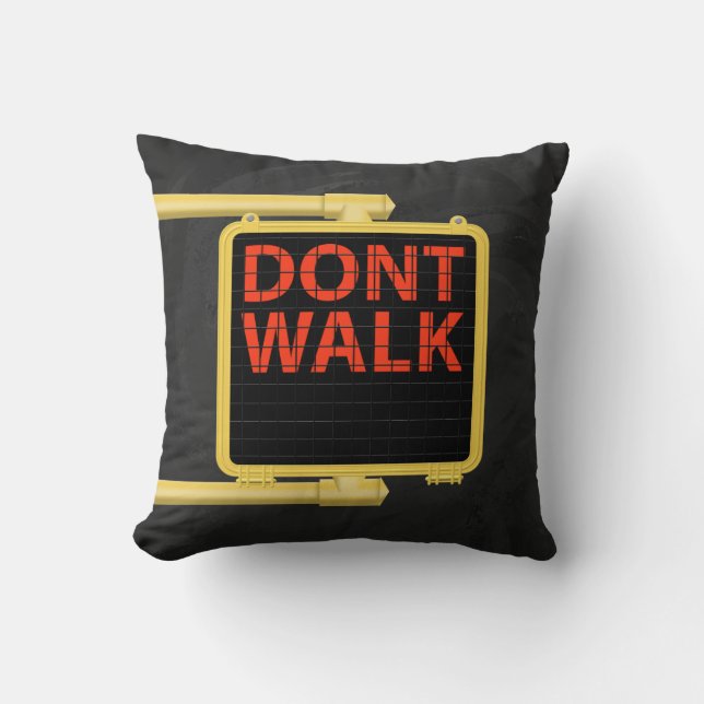 New York Crosswalk Sign Walk Cushion (Front)