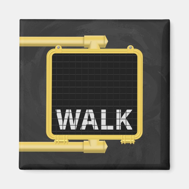 New York Crosswalk Sign Walk Magnet (Front)