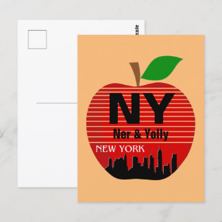 New York Custom Names The Big Apple Postcard