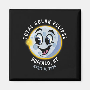New York Cute Solar Eclipse April 8 2024 Moon Kids Magnet