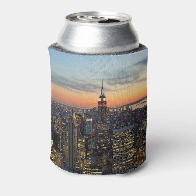 New York dawn skyline Can Cooler (Can Back)