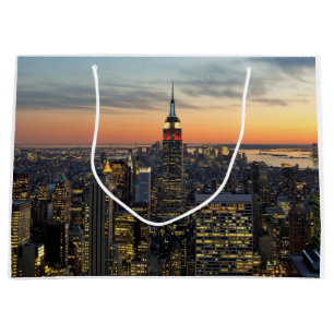 New York dawn skyline Large Gift Bag