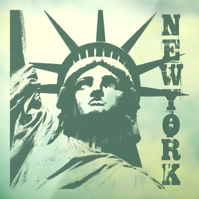 New York Decal Statue of Liberty Window Cling  (Sheet 3)