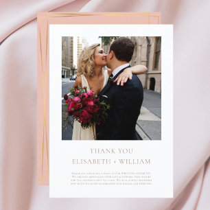 New York Destination Wedding Photo Thank You Card
