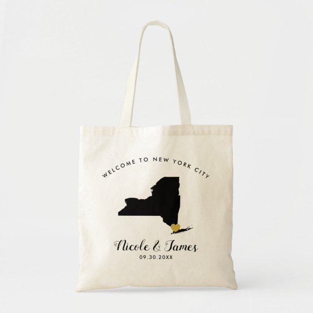 New York Destination Wedding Welcome Bag Tote (Front)