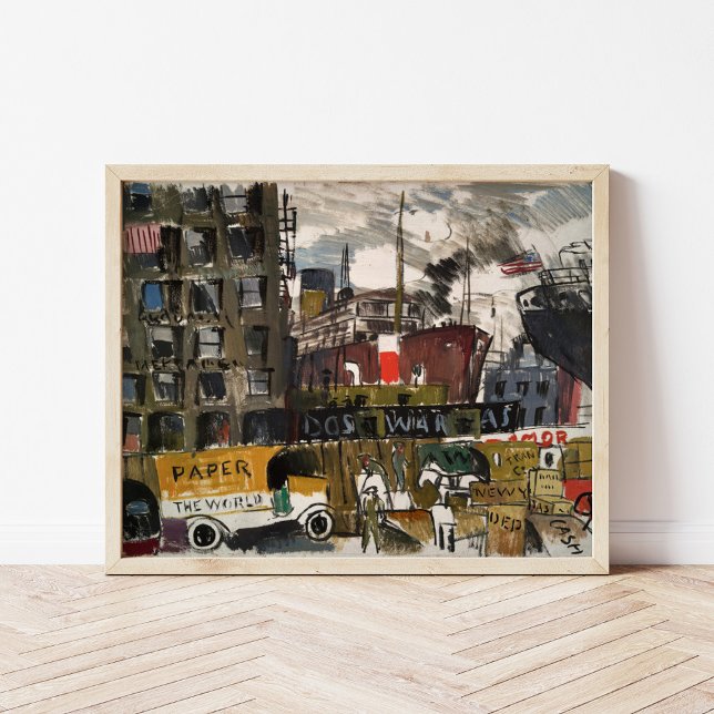 New York Docks | Joaquín Torres-García Poster (Creator Uploaded)