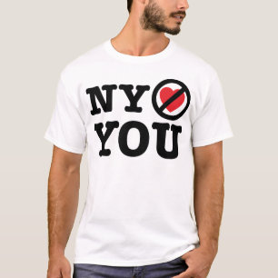 new york doesn't love you i love ny parody T-Shirt