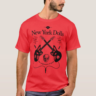 New York Dolls Guitar Vintage Logo T-Shirt
