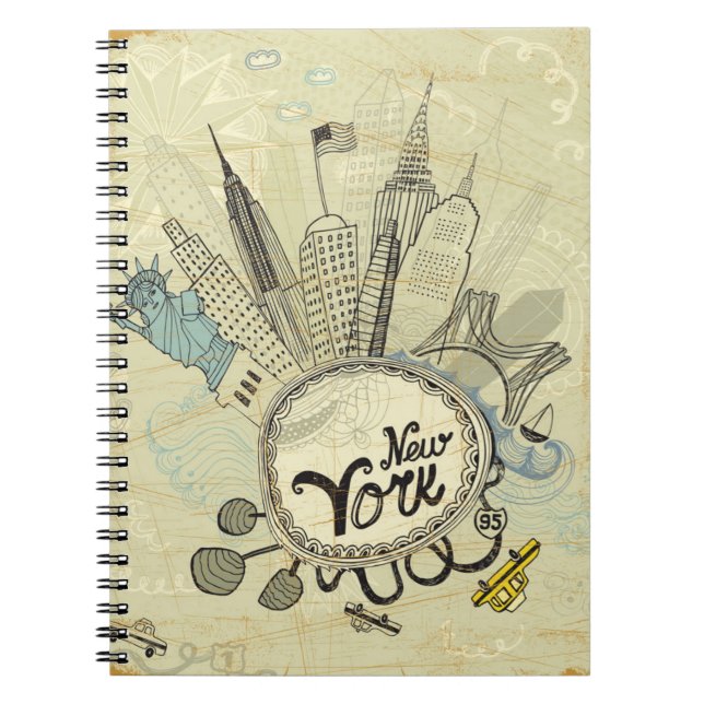 New York Doodle Poster Notebook (Front)
