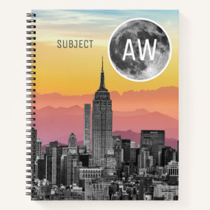 New York Dream Monogrammed Moon Notebook