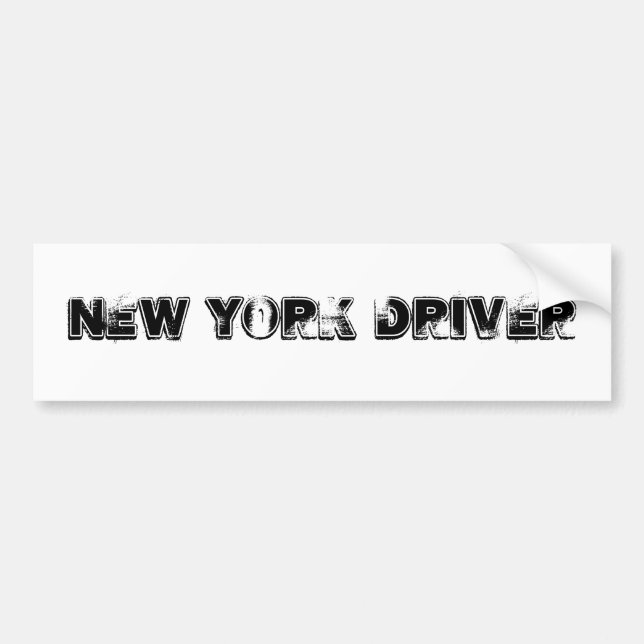 New York Driver Bumper Sticker (Front)