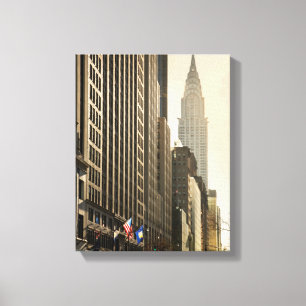 New York, E 42 St and Chrysler Building Canvas Print