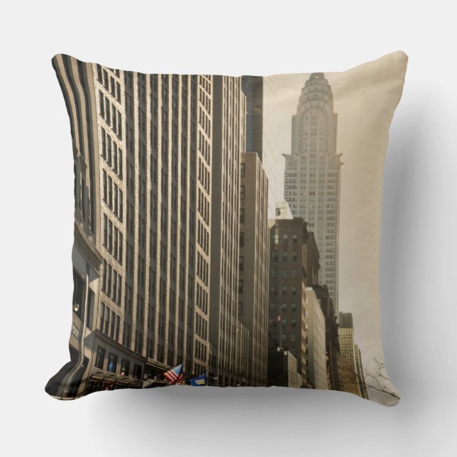 New York, E 42 St and Chrysler Building Cushion (Front)