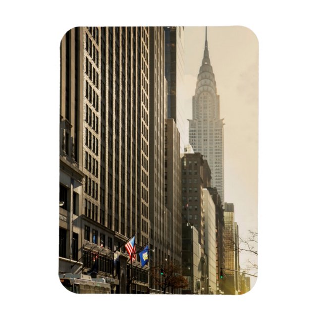 New York, E 42 St and Chrysler Building Magnet (Vertical)