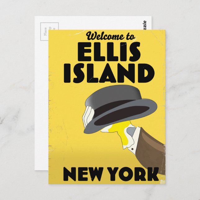 New York Ellis Island Postcard (Front/Back)