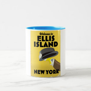 New York Ellis Island Two-Tone Coffee Mug