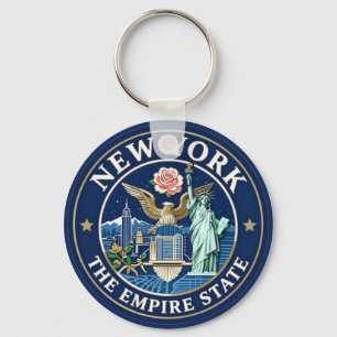 NEW YORK Empire State Heritage Emblem Key Ring