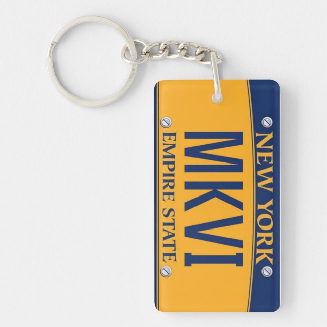 New York Empire State License Plate Keychain MKVI (Front)