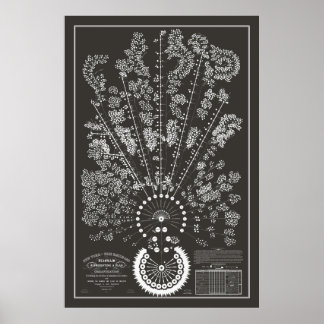 New York & Erie Railroad Org - Dark - Outline Poster