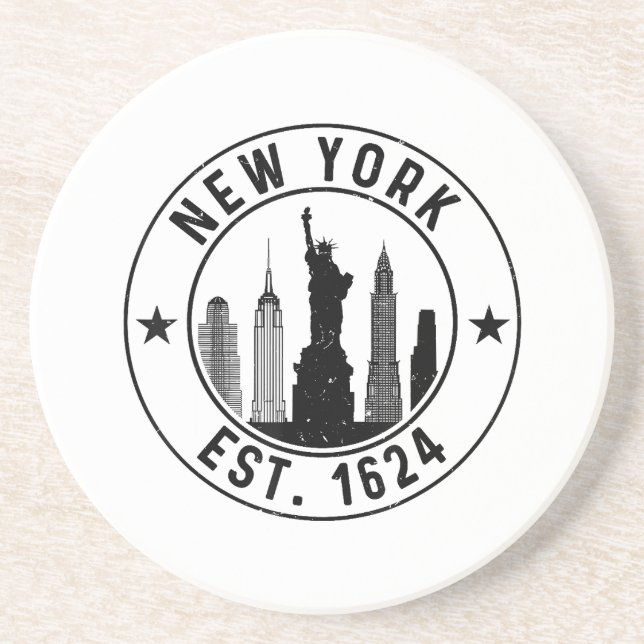 New York Est. 1624 New York City Lover Nyc  Coaster (Front)