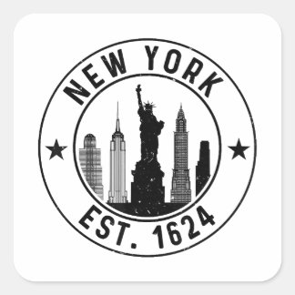 New York Est. 1624 New York City Lover Nyc Square Sticker