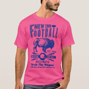 New York Est 1960 Bills Mafia Vintage Blue Text T-Shirt