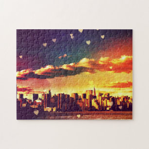 New York Fairy Tale - Skyline Hearts Jigsaw Puzzle
