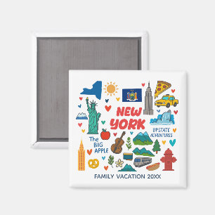 New York Family Trip Keepsake Custom Magnet