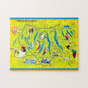 New York Finger Lakes 11x14 Postcard Jigsaw Puzzle
