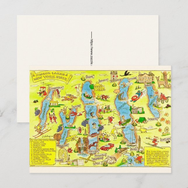 New York Finger Lakes Funny Postcard (Front/Back)