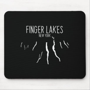 New York Finger Lakes Map Design _1  Mouse Mat
