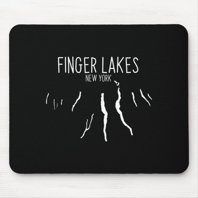 New York Finger Lakes Map Design _1  Mouse Mat (Front)