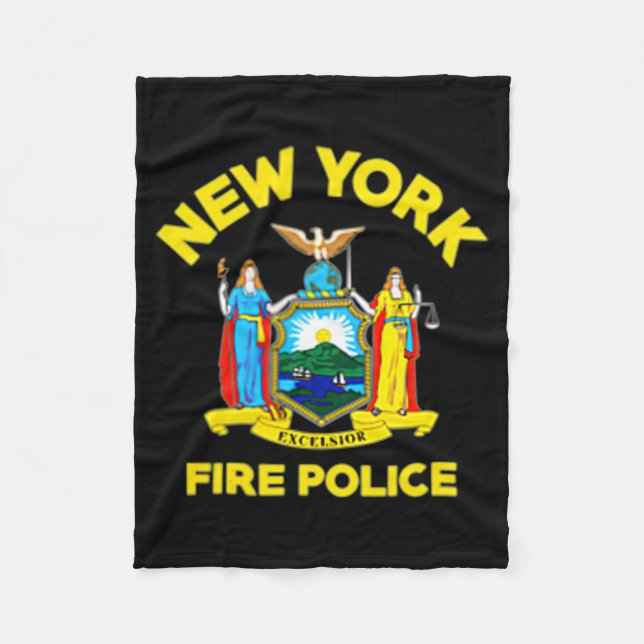 New York Fire Lice Department Firefighters  Fleece Blanket (Front)
