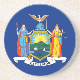 New York Flag Sandstone Coaster