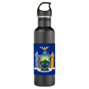 New York Flag, The Empire State, American Colonies 710 Ml Water Bottle
