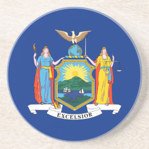 New York Flag, The Empire State, American Colonies Coaster