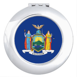New York Flag, The Empire State, American Colonies Compact Mirror