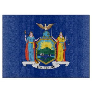 New York Flag, The Empire State, American Colonies Cutting Board