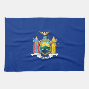 New York Flag, The Empire State, American Colonies Tea Towel