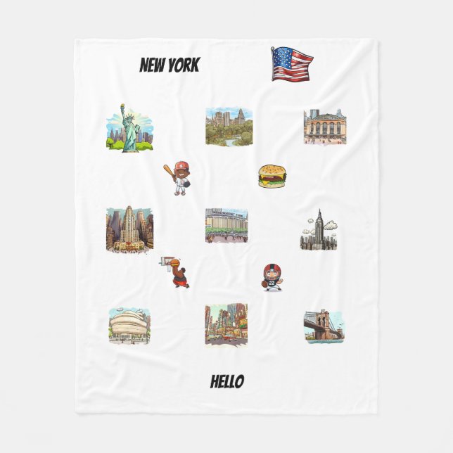 New York Fleece Blanket (Front)