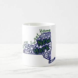 New York Floral Doodles   Coffee Mug
