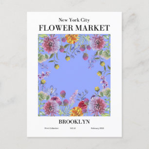 New York Flower Market, Brooklyn Postcard