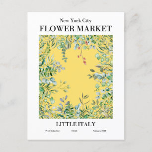 New York Flower Market, Little Italy Postcard