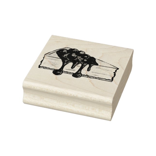 New York Foodie Cherry Cheesecake Slice NYC Stamp (Stamp)