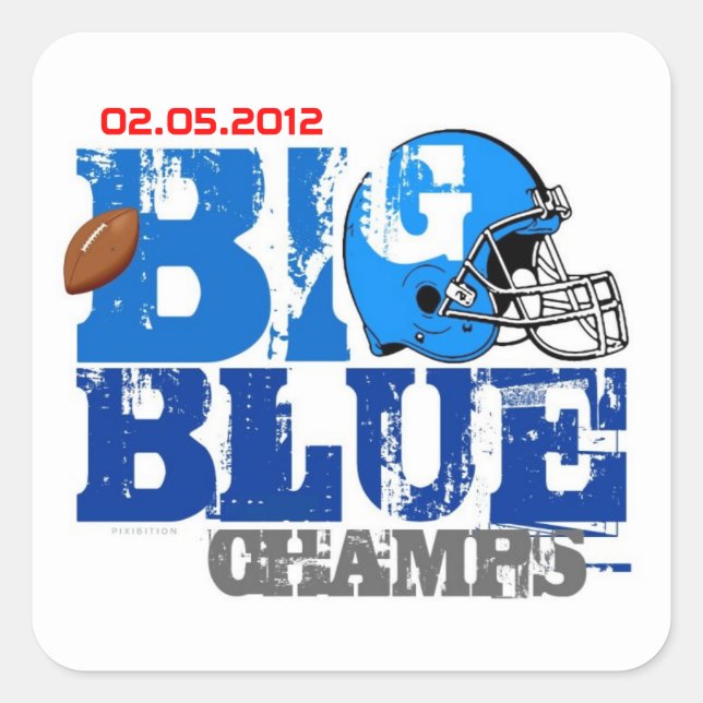 New York Football Champs 2012 Sticker (Front)