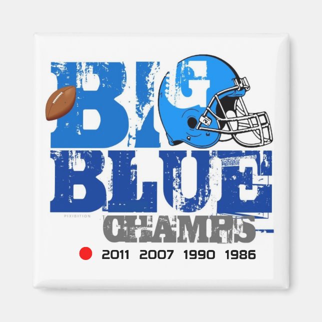 New York Football Champs Years Magnet (Front)