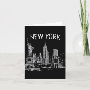 New York For Men Women Ny City Vintage Urban Nyc  Card