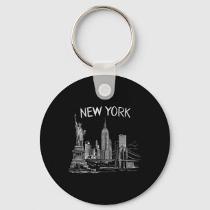 New York For Men Women Ny City Vintage Urban Nyc  Key Ring