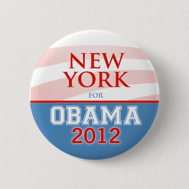 NEW YORK for Obama 2012 6 Cm Round Badge (Front)