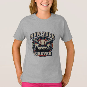 New York Forever – Vintage Baseball Skyline T-Shirt